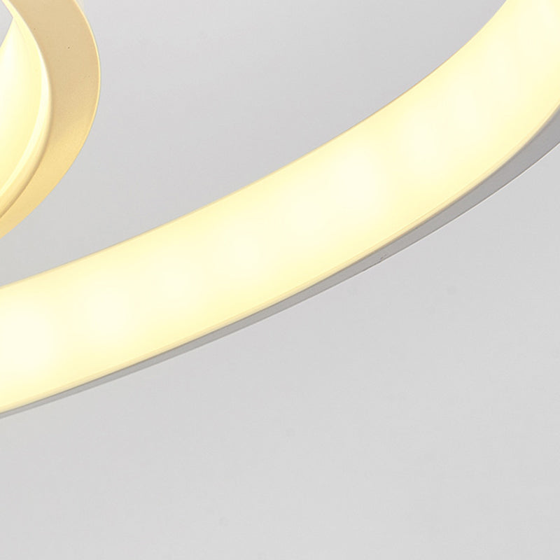 Zeitgenössische kreative Bar Wave Aluminium Acryl LED Wandleuchte Lampe für Wohnzimmer 