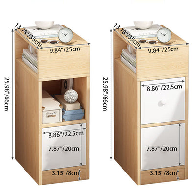 Moderner minimalistischer rechteckiger Platten-Nachttisch mit 1/2/3 Schubladen für die Bettseite 