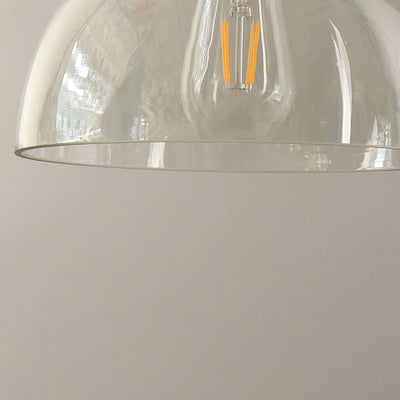 Vintage Minimalist Semi-Circular Cone Cup Iron Glass 1-Light Pendant Light