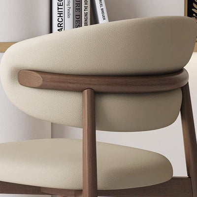 Moderna silla de comedor sin brazos de cuero nappa cuadrado nórdico contemporáneo con marco de metal para comedor 