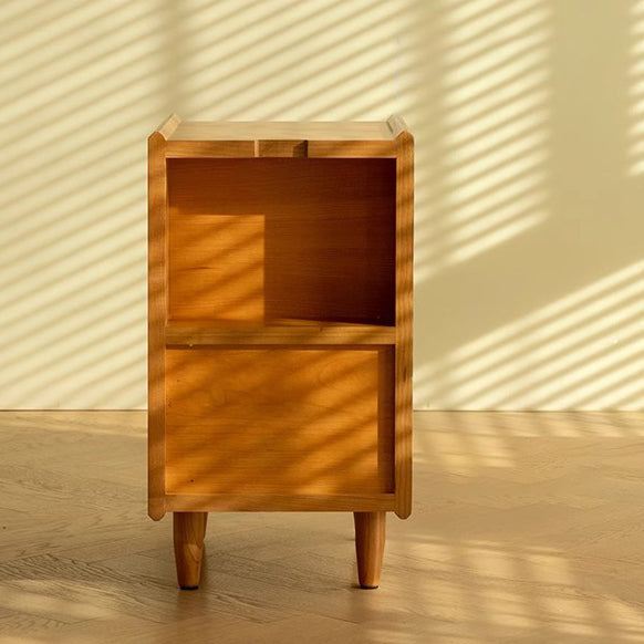 Table de nuit rectangulaire japonaise traditionnelle en bois avec 3 tiroirs pour chambre à coucher 