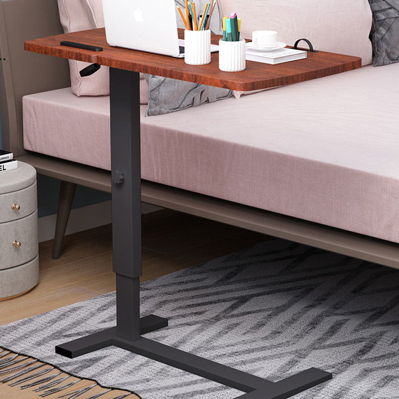 Moderner minimalistischer rechteckiger Beistelltisch aus umweltfreundlichem Holzwerkstoff und Karbonstahl, klappbar, für das Wohnzimmer 