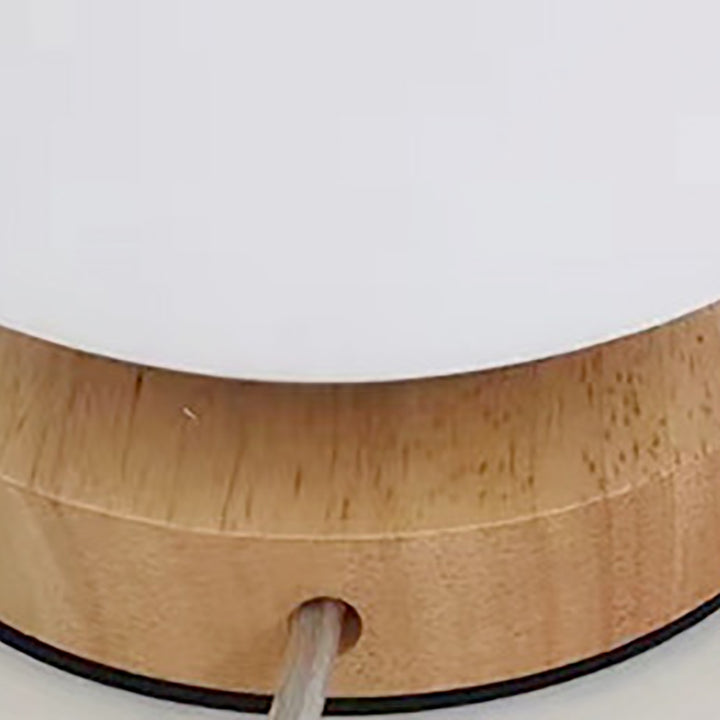 Lampe de table LED en bois de polyéthylène à fleurs de simplicité moderne pour chambre 