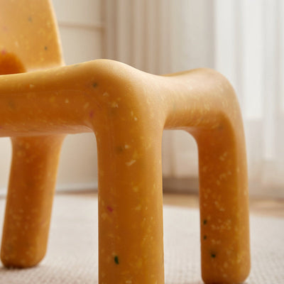 Chaise pour enfants en plastique carré créatif contemporain avec dossier pour salon 