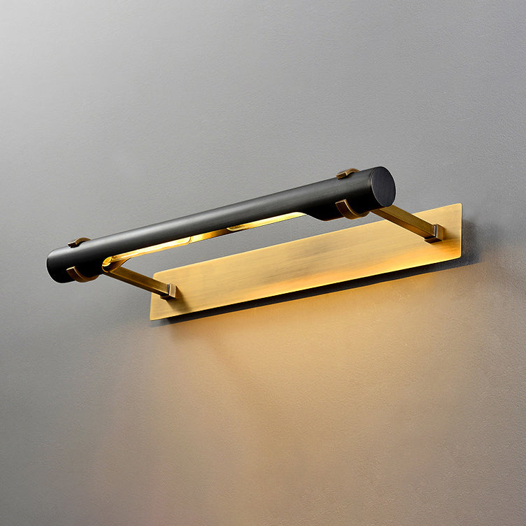 Zeitgenössische Luxus-Antik-Messing-Streifen 2-Licht Spiegel Front Wandleuchte Lampe für Badezimmer 