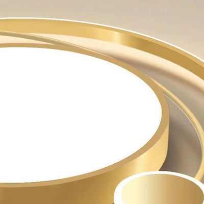 Plafonnier LED rond en fer acrylique de simplicité moderne pour chambre à coucher 