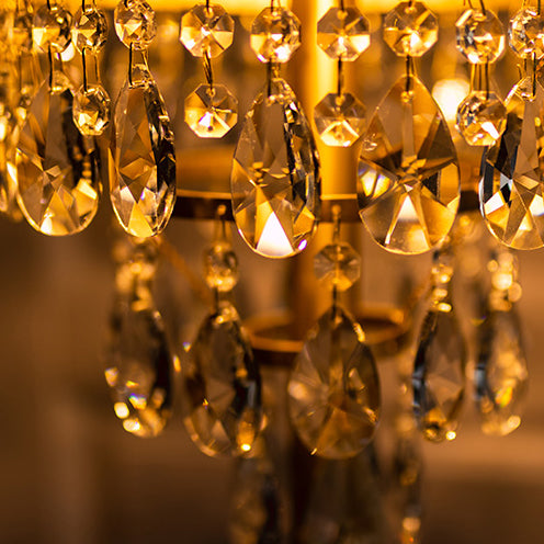 Traditionelle Luxus Kupfer Messing Kristall Krone Anhänger 3-Licht Stehlampe für Schlafzimmer 