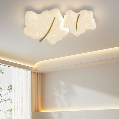 Modern Minimalist Multi Leaf Iron Acrylic LED Flush Mount Ceiling Light For Bedroom