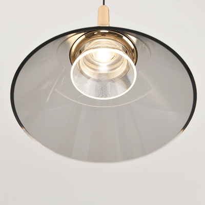 Zeitgenössische nordische konische LED-Pendelleuchte aus Eisen-Aluminium für Schlafzimmer 