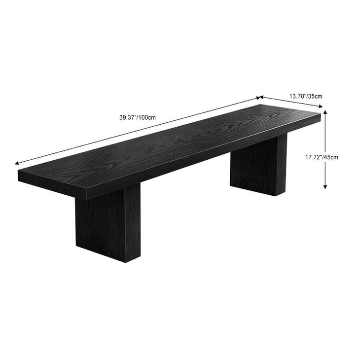 Moderne minimalistische rechteckige Bank aus Kiefernholz für das Wohnzimmer 
