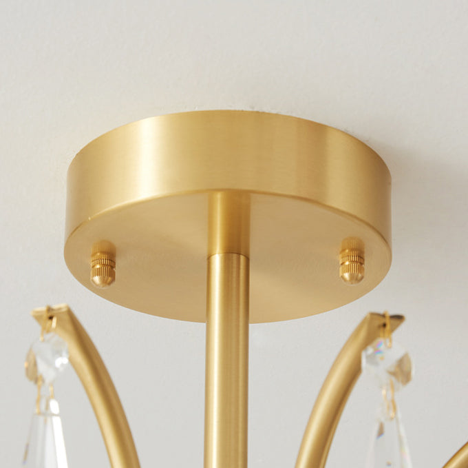 Moderne minimalistische Shell Kupfer Glas 3/6/8 Licht Kronleuchter für Wohnzimmer 