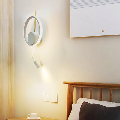 Moderne minimalistische runde Blatt Eisen Aluminium Acryl LED Wandleuchte Lampe für Wohnzimmer 