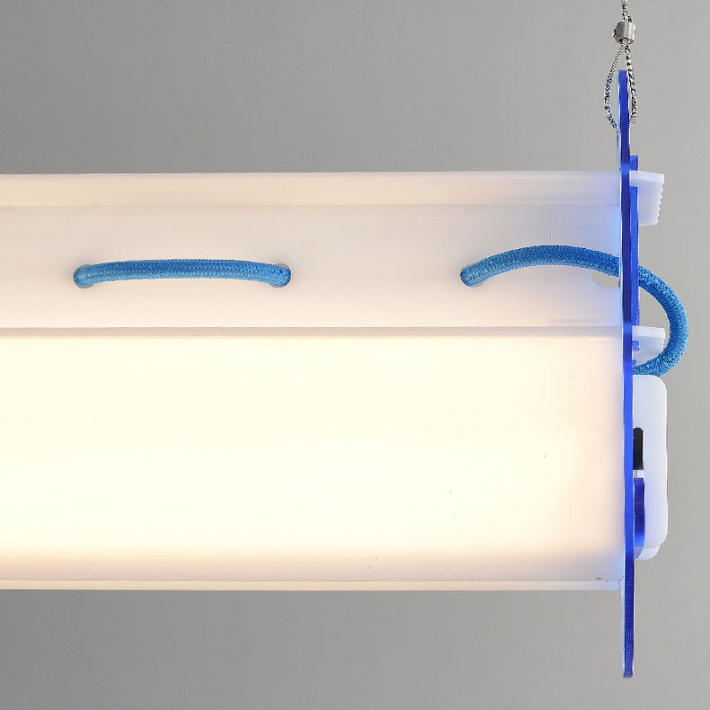 ضوء قلادة LED أكريليك بخط مستقيم عصري بسيط لغرفة الطعام 