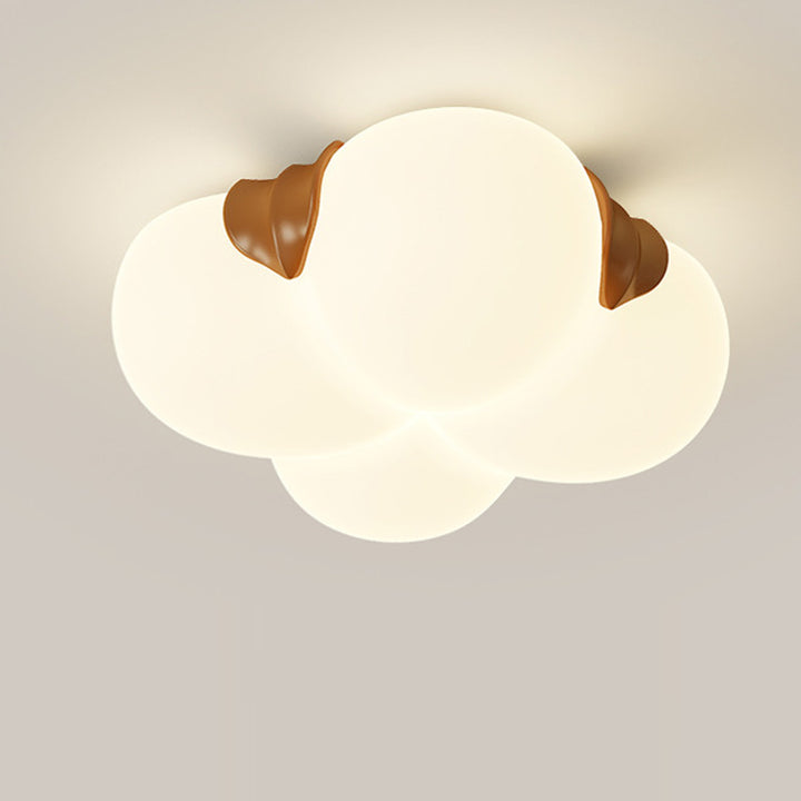 Lustre Plafonnier LED en Fer PE à Fleur Bulle Art Déco Moderne pour Chambre 