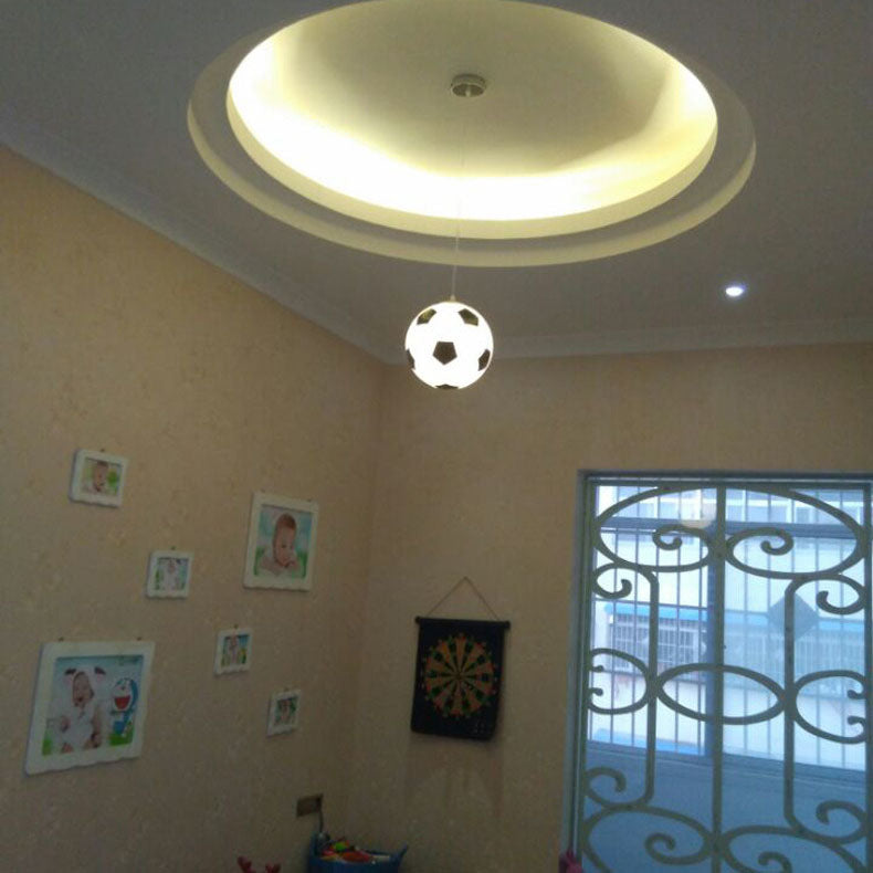 Suspension Luminaire à 1 Lumière avec Abat-jour en Verre et Fer Créatif Contemporain pour Chambre 