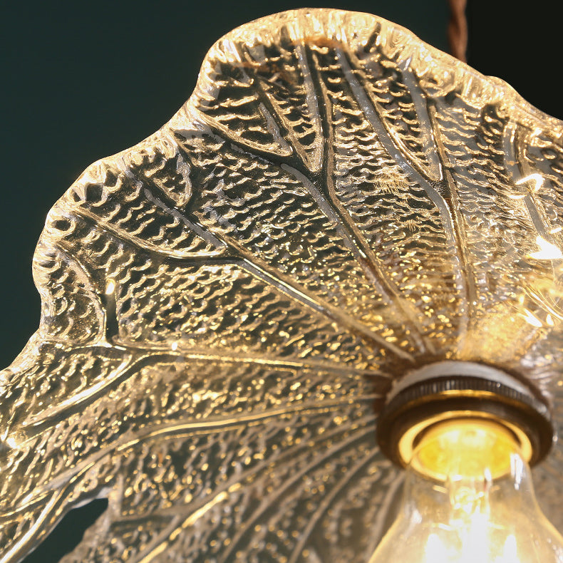 Lustre Suspendu Traditionnel Vintage Cylindre Pétale Verre Laiton Noyer 1 Lumière Pour Chambre 