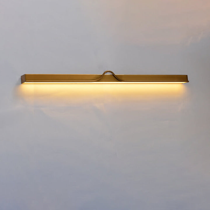 Modern Mid-Century Gold Strip Electroplated Iron Acrylic LED Wall Sconce Lamp For Living Room