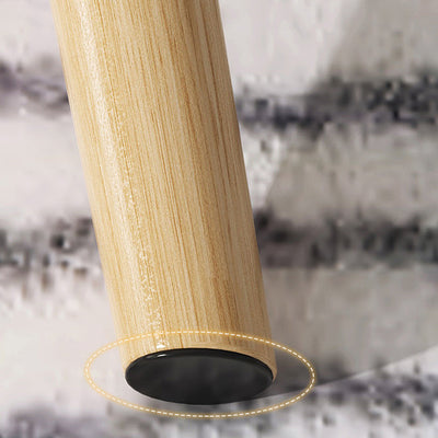 Mesa Auxiliar Moderna Minimalista de Madera Maciza con Forma de Rectángulo Redondeado de 2 Niveles Para Sala de Estar 