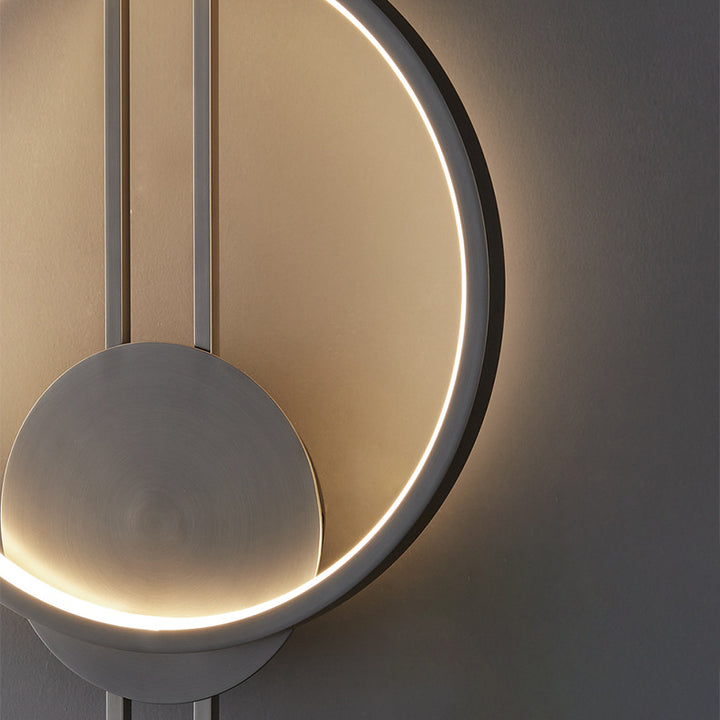Modern Minimalist Asymmetric Copper LED Wall Sconce Lamp For Living Room