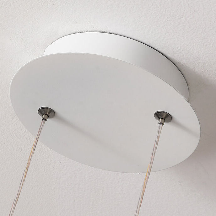 Modern Minimalist PE Circle Moon LED Pendant Light