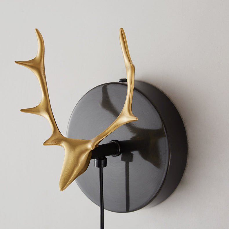 Moderne minimalistische Streifen Geweih Orb voller Kupfer Kristall Silikon LED Wandleuchte Lampe für Schlafzimmer 
