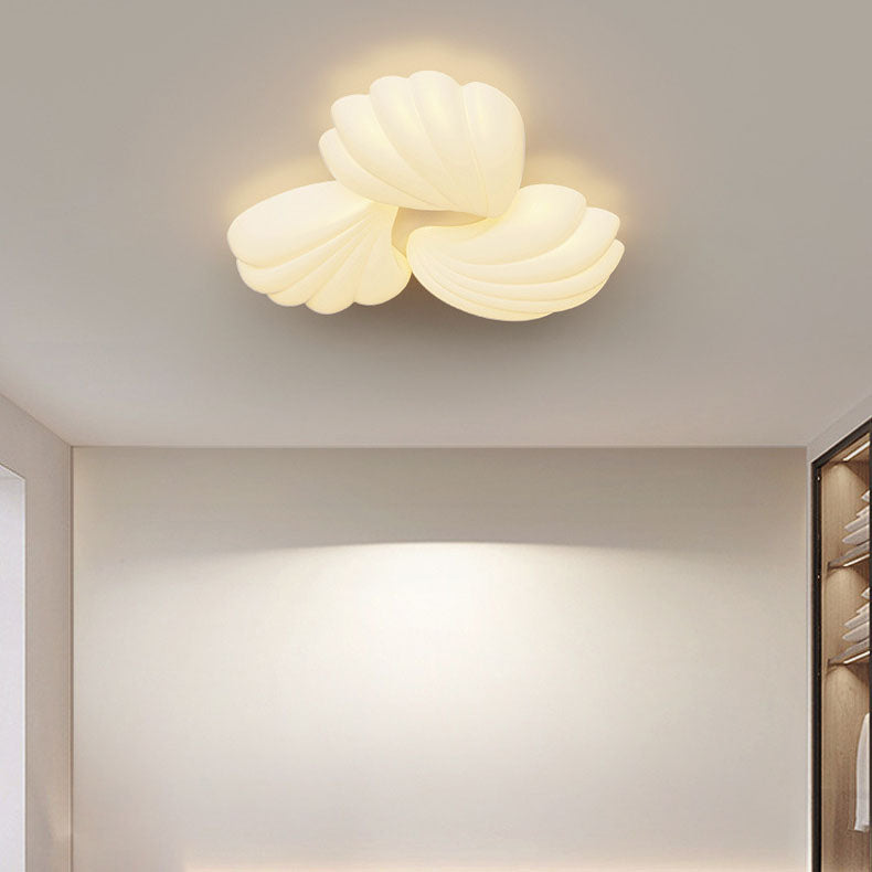 Luz de techo empotrada LED de hierro PE de concha minimalista moderna para dormitorio 
