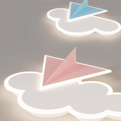 Moderne Art Deco Kinder Eisen Acryl Wolke Flugzeug LED Unterputz Deckenleuchte für Schlafzimmer 