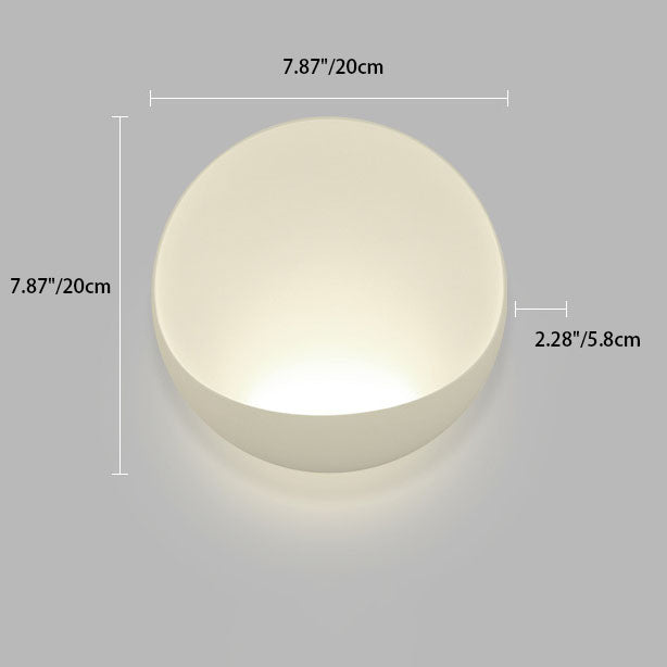 Modern Minimalist Round Aluminum LED Wall Sconce Lamp