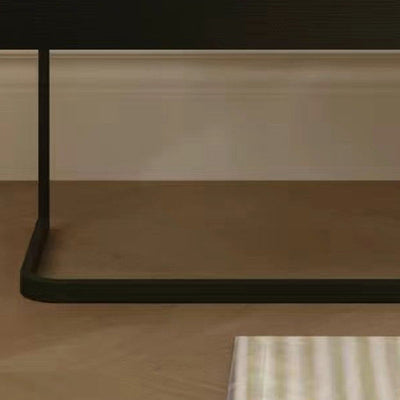 Table de chevet moderne minimaliste rectangulaire en bois massif et fer avec 1 tiroir pour chambre 