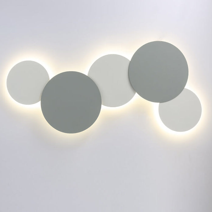 Moderne minimalistische runde Eclipse Eisen LED Wandleuchte Lampe für Wohnzimmer 