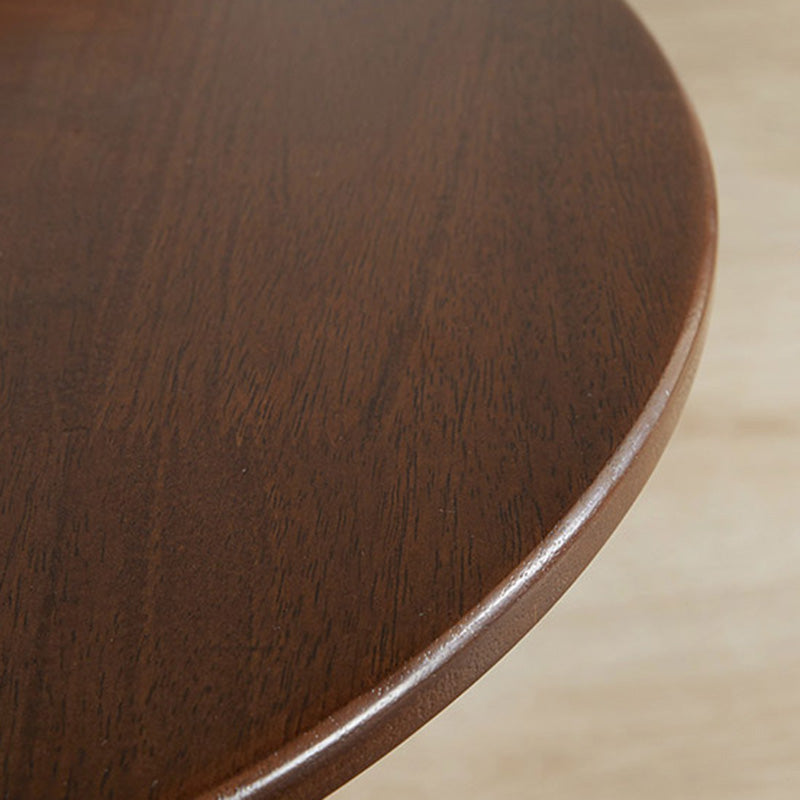 Table basse contemporaine nordique ronde triangulaire en bois d’hévéa pour salon 
