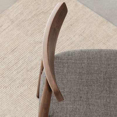 Silla de Comedor Tapizada en Cuero Nappa de Doble Capa Cuadrada Retro Contemporánea con Respaldo Abierto Sin Brazos para Comedor 