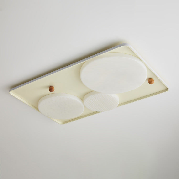 Plafonnier LED en aluminium fer plastique silicone carré rectangulaire rond modern simplicité pour salon 