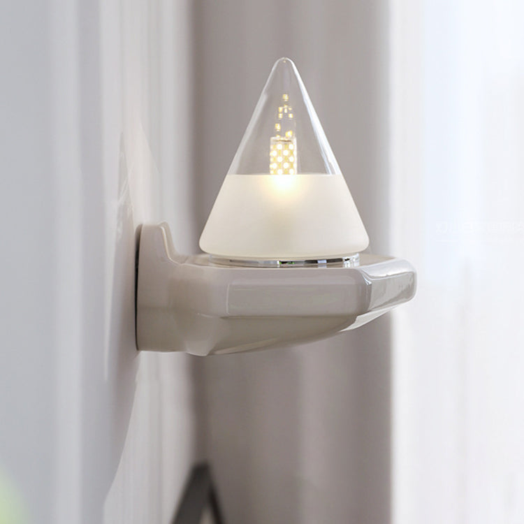 Traditional Vintage Conical Ceramic Glass Iron 1-Light Wall Sconce Lamp For Living Room