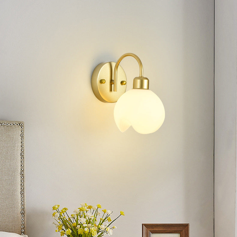 Applique murale 1 lumière en fer et ABS de simplicité moderne pour chevet 