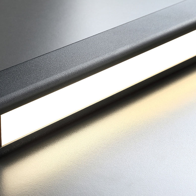 Lustre Suspendu Moderne Minimaliste Long en Aluminium et Acrylique à LED pour Salle à Manger 