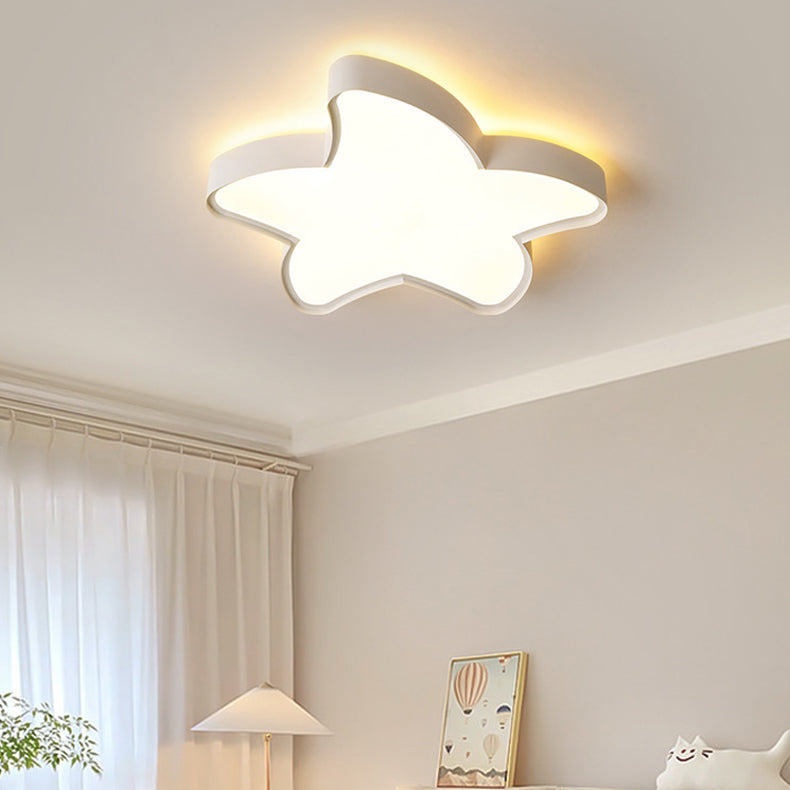 Luz de techo LED de montaje empotrado con pantalla de estrella de hierro acrílico de simplicidad moderna para sala de estar 