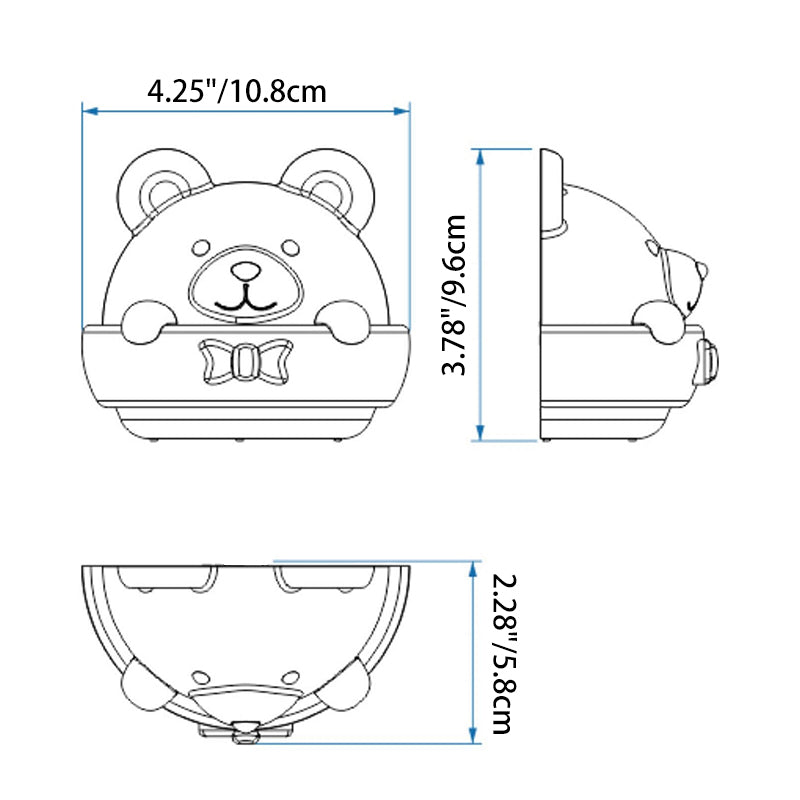 Cartoon ABS Creative Bear LED Night Light Wall Sconce Lamp