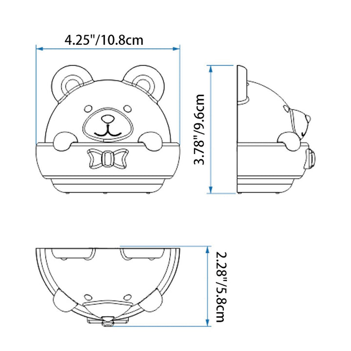 Cartoon ABS Creative Bear LED Night Light Wall Sconce Lamp
