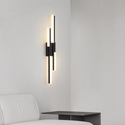 Moderne minimalistische vertikale Bar Acryl Eisen LED Wandleuchte Lampe für Wohnzimmer 
