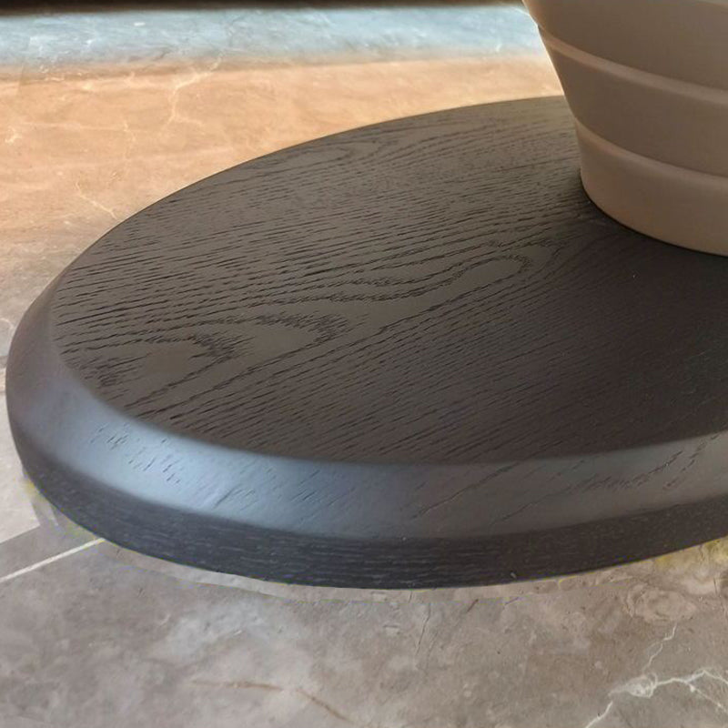 Table basse moderne de luxe ovale en verre avec plateau en fibre de densité pour salon 