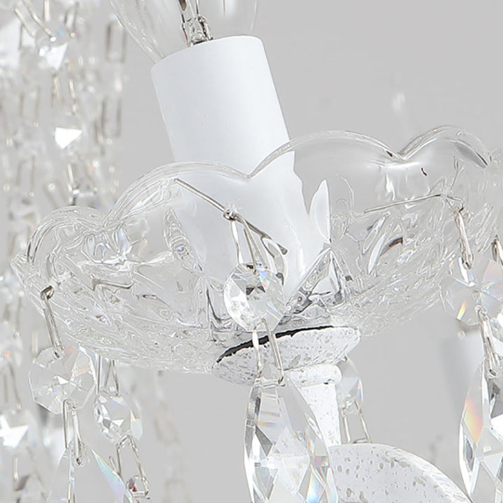 Moderne minimalistische Zweig Kerzenständer Kristall Eisen Glas 4/6/8 Licht Kronleuchter für Wohnzimmer 