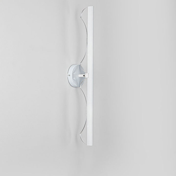 Modern Minimalist Long Wave Iron Aluminum Silicone LED Wall Sconce Lamp For Living Room