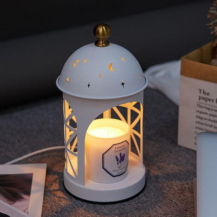 Lampe de table en métal contemporaine Creative Castle 1 lumière pour faire fondre la cire aromatique pour chambre à coucher 