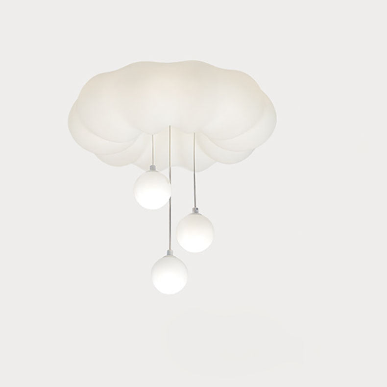 Moderne minimalistische Wolken sphärische Bogen Eisen Kunststoff LED Unterputz Deckenleuchte für Schlafzimmer 