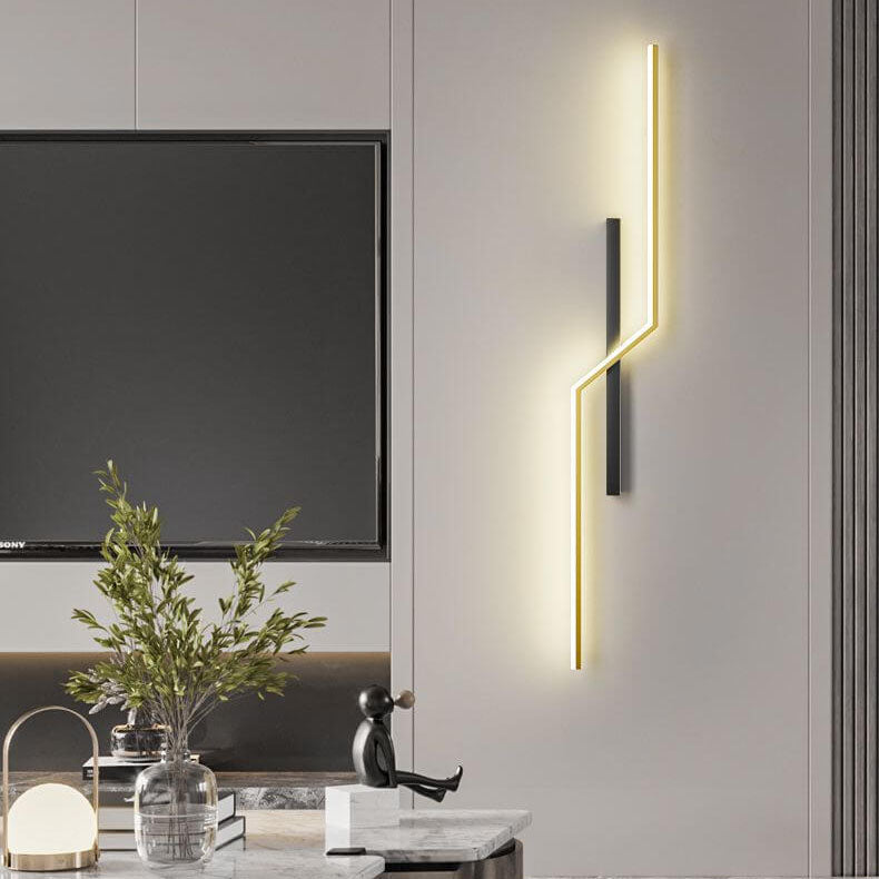 Modern Minimalist Geometry Lines Aluminum LED Wall Sconce Lamp