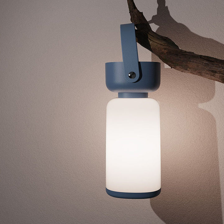 Lampe de table LED en cylindre en plastique ABS portable et étanche, simplicité moderne, pour éclairage extérieur de patio 