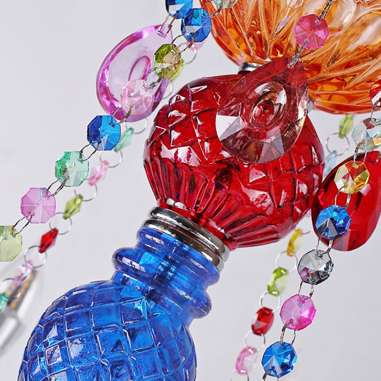 Lustre moderne de luxe en fer et verre avec cristaux à 6/8 lumières pour salle à manger 