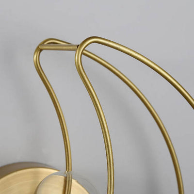 Moderne Mid-Century Mond Kupfer 1-Licht Wandleuchte für Wohnzimmer 