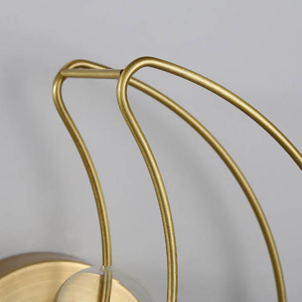 Moderne Mid-Century Mond Kupfer 1-Licht Wandleuchte für Wohnzimmer 